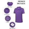 imageQBK 2T16Y Boys School Uniform Pique Polo Kids Performance Neon Short Sleeve Collared Golf Shirt for Toddler to YouthPurple