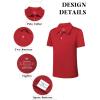 imageQBK 2T16Y Boys School Uniform Pique Polo Kids Performance Neon Short Sleeve Collared Golf Shirt for Toddler to YouthRed