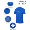 imageQBK 2T16Y Boys School Uniform Pique Polo Kids Performance Neon Short Sleeve Collared Golf Shirt for Toddler to YouthRoyal Blue