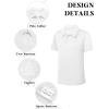 imageQBK 2T16Y Boys School Uniform Pique Polo Kids Performance Neon Short Sleeve Collared Golf Shirt for Toddler to YouthWhite