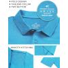imageQBK Boys Active Performance Golf Polo Shirts Kids Dry Fit School Uniform for Toddler to YouthBreeze Blue