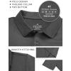imageQBK Boys Active Performance Golf Polo Shirts Kids Dry Fit School Uniform for Toddler to YouthCharcoal Gray