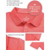 imageQBK Boys Active Performance Golf Polo Shirts Kids Dry Fit School Uniform for Toddler to YouthNeon Red