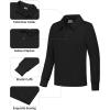 imageQBK Boys Performance Polo Kids Collared Golf Shirts Long Sleeve School Uniform for 4T16YBlack