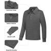 imageQBK Boys Performance Polo Kids Collared Golf Shirts Long Sleeve School Uniform for 4T16YHeather Grey