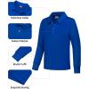 imageQBK Boys Performance Polo Kids Collared Golf Shirts Long Sleeve School Uniform for 4T16YRoyal Blue