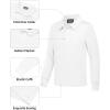 imageQBK Boys Performance Polo Kids Collared Golf Shirts Long Sleeve School Uniform for 4T16YWhite