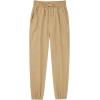 imageQBK Pull on Stretch School Uniform Pant Jogger Pants for Toddler to Youth Boys and GirlsKhaki