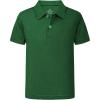 imageQBK 2T16Y Boys School Uniform Pique Polo Kids Performance Neon Short Sleeve Collared Golf Shirt for Toddler to YouthKelly Green