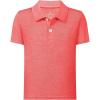 imageQBK Boys Active Performance Golf Polo Shirts Kids Dry Fit School Uniform for Toddler to YouthNeon Red