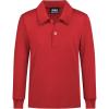 imageQBK Boys Performance Polo Kids Collared Golf Shirts Long Sleeve School Uniform for 4T16YRed