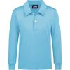 imageQBK Boys Performance Polo Kids Collared Golf Shirts Long Sleeve School Uniform for 4T16YSkyblue