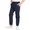imageQBK Pull on Stretch School Uniform Pant Jogger Pants for Toddler to Youth Boys and GirlsNavy Blue