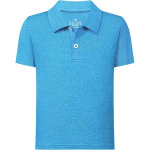imageQBK Boys Active Performance Golf Polo Shirts Kids Dry Fit School Uniform for Toddler to YouthBreeze Blue