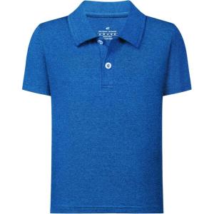 imageQBK Boys Active Performance Golf Polo Shirts Kids Dry Fit School Uniform for Toddler to YouthOcean Blue