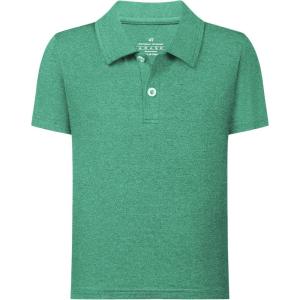 imageQBK Boys Active Performance Golf Polo Shirts Kids Dry Fit School Uniform for Toddler to YouthSpring Green