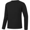 imageQBK 4T to Youth Neon Shirt Kids UPF 50 Dry Fit Athletic Long Sleeve T Shirts for Boys and GirlsMoisture Wicking Rash GuardBlack