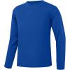 imageQBK 4T to Youth Neon Shirt Kids UPF 50 Dry Fit Athletic Long Sleeve T Shirts for Boys and GirlsMoisture Wicking Rash GuardBlue