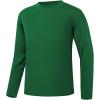 imageQBK 4T to Youth Neon Shirt Kids UPF 50 Dry Fit Athletic Long Sleeve T Shirts for Boys and GirlsMoisture Wicking Rash GuardKelly Green