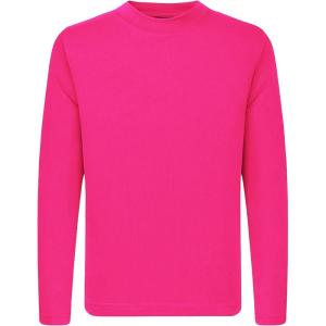 imageQBK 4T to Youth Neon Shirt Kids UPF 50 Dry Fit Athletic Long Sleeve T Shirts for Boys and GirlsMoisture Wicking Rash GuardPink