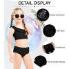 imageQBK Girls Swimming Bottom Suit Swim Brief UPF50 Rash Guard Swimsuit Sun Protection Quick Dry 2t16YearsBlack