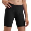 imageQBK 2T14Years Toddler Swim Shorts Youth Competitive Boyshort Swimsuit UPF 50 Quick Dry Rash Guard Swimming ShortsBlack