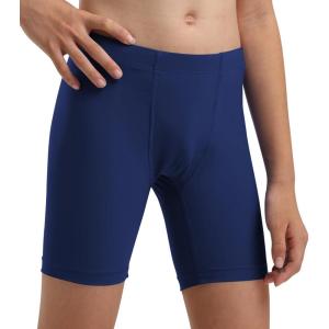 imageQBK 2T14Years Toddler Swim Shorts Youth Competitive Boyshort Swimsuit UPF 50 Quick Dry Rash Guard Swimming ShortsNavy
