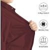 image2T16Y Boys Stretch Long Sleeve Button Down Toddler Dress Shirt Wrinkle Free Oxford Uniform Shirt with Chest PocketBurgundy