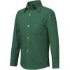 image2T16Y Boys Stretch Long Sleeve Button Down Toddler Dress Shirt Wrinkle Free Oxford Uniform Shirt with Chest PocketGreen