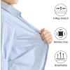 image2T16Y Boys Stretch Long Sleeve Button Down Toddler Dress Shirt Wrinkle Free Oxford Uniform Shirt with Chest PocketLight Blue