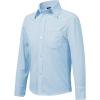image2T16Y Boys Stretch Long Sleeve Button Down Toddler Dress Shirt Wrinkle Free Oxford Uniform Shirt with Chest PocketLight Blue
