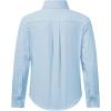 image2T16Y Boys Stretch Long Sleeve Button Down Toddler Dress Shirt Wrinkle Free Oxford Uniform Shirt with Chest PocketLight Blue