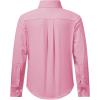 image2T16Y Boys Stretch Long Sleeve Button Down Toddler Dress Shirt Wrinkle Free Oxford Uniform Shirt with Chest PocketPink