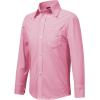 image2T16Y Boys Stretch Long Sleeve Button Down Toddler Dress Shirt Wrinkle Free Oxford Uniform Shirt with Chest PocketPink