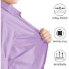 image2T16Y Boys Stretch Long Sleeve Button Down Toddler Dress Shirt Wrinkle Free Oxford Uniform Shirt with Chest PocketPurple