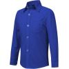 image2T16Y Boys Stretch Long Sleeve Button Down Toddler Dress Shirt Wrinkle Free Oxford Uniform Shirt with Chest PocketRoyal Blue