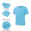 imageQBK 2T to Youth Neon Shirt Kids UPF 50 Dry Fit Athletic Short Sleeve Rash Guard T Shirts for Boys Girls Sports UndershirtBaby Blue