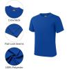 imageQBK 2T to Youth Neon Shirt Kids UPF 50 Dry Fit Athletic Short Sleeve Rash Guard T Shirts for Boys Girls Sports UndershirtBlue