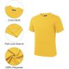 imageQBK 2T to Youth Neon Shirt Kids UPF 50 Dry Fit Athletic Short Sleeve Rash Guard T Shirts for Boys Girls Sports UndershirtBright Yellow