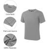 imageQBK 2T to Youth Neon Shirt Kids UPF 50 Dry Fit Athletic Short Sleeve Rash Guard T Shirts for Boys Girls Sports UndershirtGrey