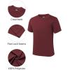imageQBK 2T to Youth Neon Shirt Kids UPF 50 Dry Fit Athletic Short Sleeve Rash Guard T Shirts for Boys Girls Sports UndershirtMaroon