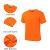 imageQBK 2T to Youth Neon Shirt Kids UPF 50 Dry Fit Athletic Short Sleeve Rash Guard T Shirts for Boys Girls Sports UndershirtOrange