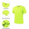 imageQBK 2T to Youth Neon Shirt Kids UPF 50 Dry Fit Athletic Short Sleeve Rash Guard T Shirts for Boys Girls Sports UndershirtYellow