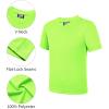 imageQBK 2T to Youth Neon T Shirt Kids Rash Guard UPF 50 VNeck Dry Fit Athletic Short Sleeve Shirts for Boys and GirlsGreen