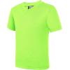 imageQBK 2T to Youth Neon T Shirt Kids Rash Guard UPF 50 VNeck Dry Fit Athletic Short Sleeve Shirts for Boys and GirlsGreen