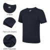 imageQBK 2T to Youth Neon T Shirt Kids Rash Guard UPF 50 VNeck Dry Fit Athletic Short Sleeve Shirts for Boys and GirlsNavy077