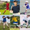 imageQBK 2T to Youth Neon T Shirt Kids Rash Guard UPF 50 VNeck Dry Fit Athletic Short Sleeve Shirts for Boys and GirlsNavy077