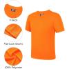 imageQBK 2T to Youth Neon T Shirt Kids Rash Guard UPF 50 VNeck Dry Fit Athletic Short Sleeve Shirts for Boys and GirlsOrange