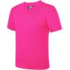 imageQBK 2T to Youth Neon T Shirt Kids Rash Guard UPF 50 VNeck Dry Fit Athletic Short Sleeve Shirts for Boys and GirlsPink