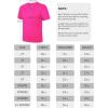 imageQBK 2T to Youth Neon T Shirt Kids Rash Guard UPF 50 VNeck Dry Fit Athletic Short Sleeve Shirts for Boys and GirlsPink